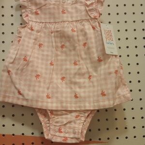 Carter's Pink Gingham Diaper Cover Set